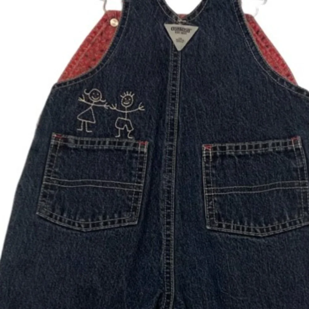 OshKosh Girls ABC Denim Overalls 18 Months